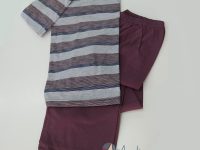 Pijama hombre rayas cuello panadero