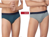 Slip SET Pack 2 microcuadrito /liso algodon