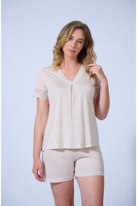 Pijama BELTY modal encaje en mangas