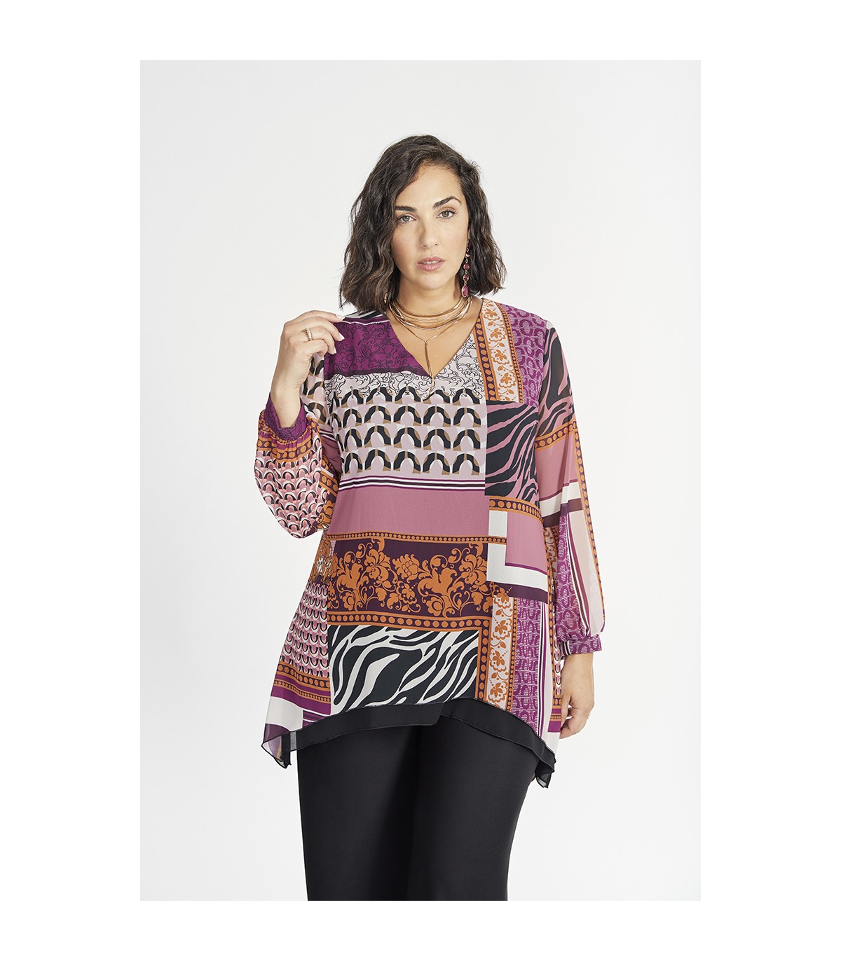 Blusa Asimetrica SPG patchwork