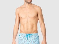 Bañador hombre MASSANA celeste  hojas