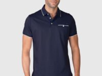 Polo MASSANA algodon  mercerizado  m.c vivo blancp