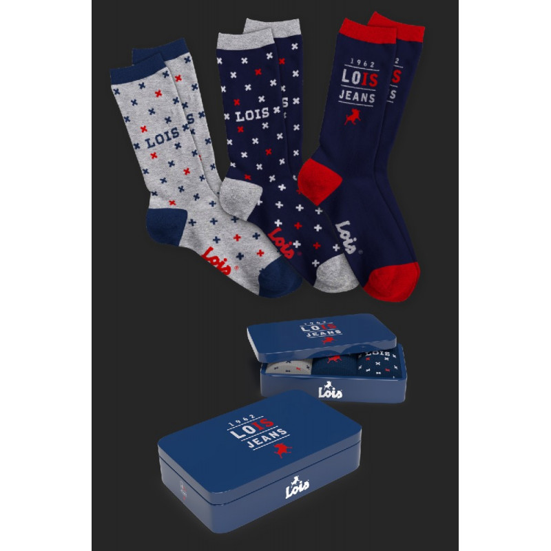 Calcetin hombre pack3 LOIS estrellas