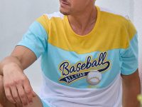 Pijama hombre BELTY manga corta franjas anchas
