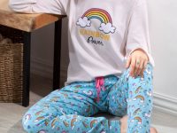Pijama ADMAS arcoiris pantalon unicornios
