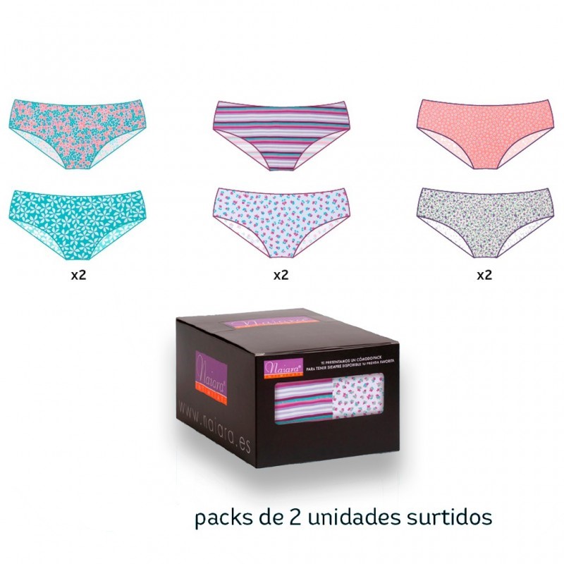 Braga Maxi NAIARA poliamida estampada pack 2